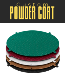 Flat Aluminum Bore Cover Colour Powder Coat